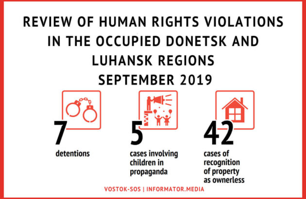 Review of human rights violations in the occupied Donetsk and Luhansk regions | September, 2019