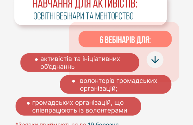 Навчання для активістів: освітні вебінари та менторство