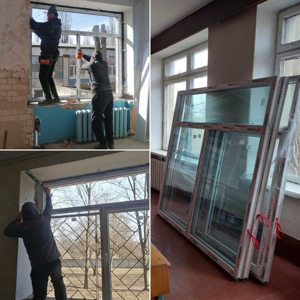 “East SOS” replaced the windows at the West Donbas Vocational Lyceum in Pavlograd | CF «East SOS», картинка №2