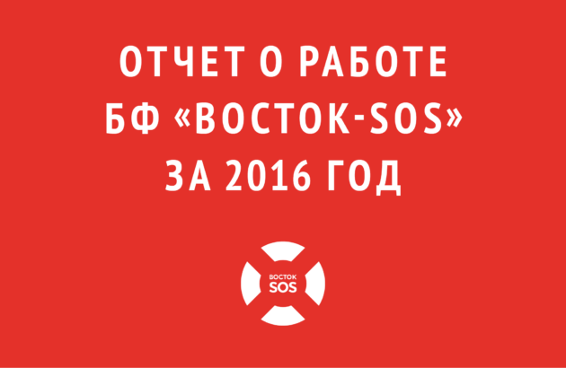 Отчет о работе БФ «Восток-SOS» за 2016 год