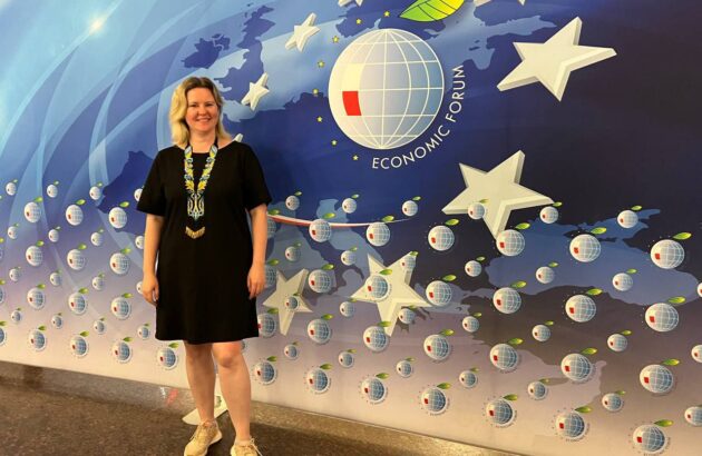 Oksana Kuiantseva, member of the board of the Vostok SOS CF, took part in the 32nd Economic Forum in Karpacz (Poland).