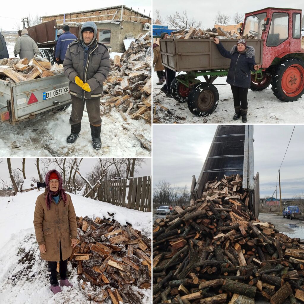 БФ «Схід SOS» забезпечив дровами 43 родини у селі Велика Комишуваха на Харківщині | БФ «Схід SOS», картинка №1