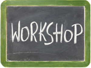 workshop blackboard sign