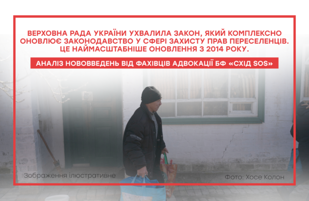 Наймасштабніше оновлення законодавства щодо захисту прав переселенців: аналіз закону № 12301 від фахівців з адвокації БФ «Схід SOS»