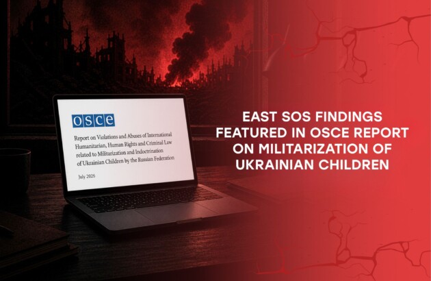 East SOS Findings Featured in OSCE Report on Militarization of Ukrainian Children