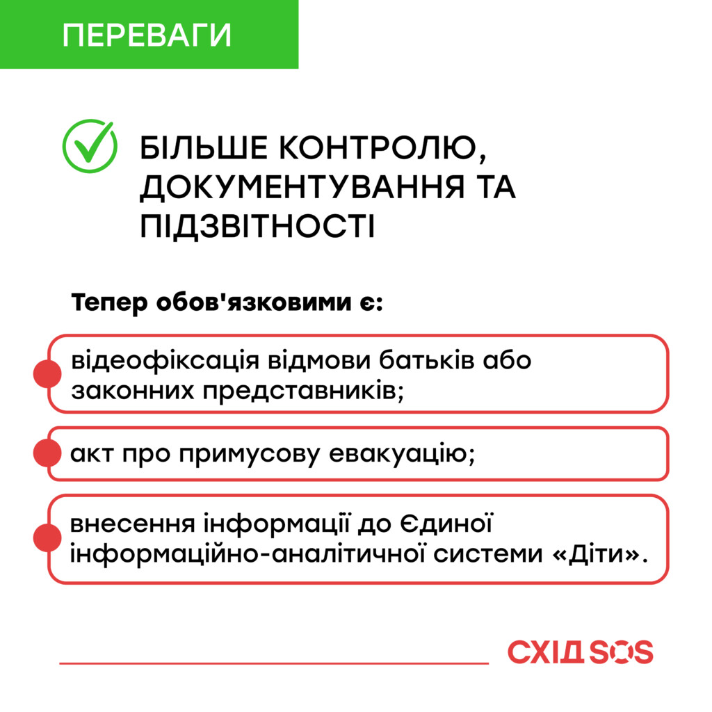Обов’язкова евакуація дітей у примусовий спосіб: що змінює постанова Кабінету Міністрів України № 953? | БФ «Схід SOS», картинка №3